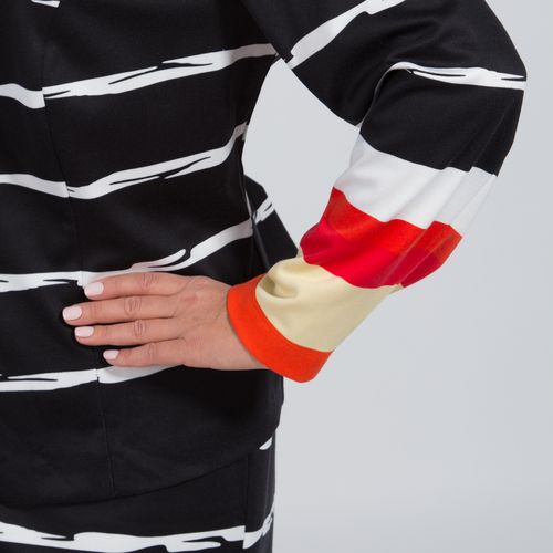 Костюм: жакет и юбка с принтом «полоска» Elletto, размер 58 - фото 3