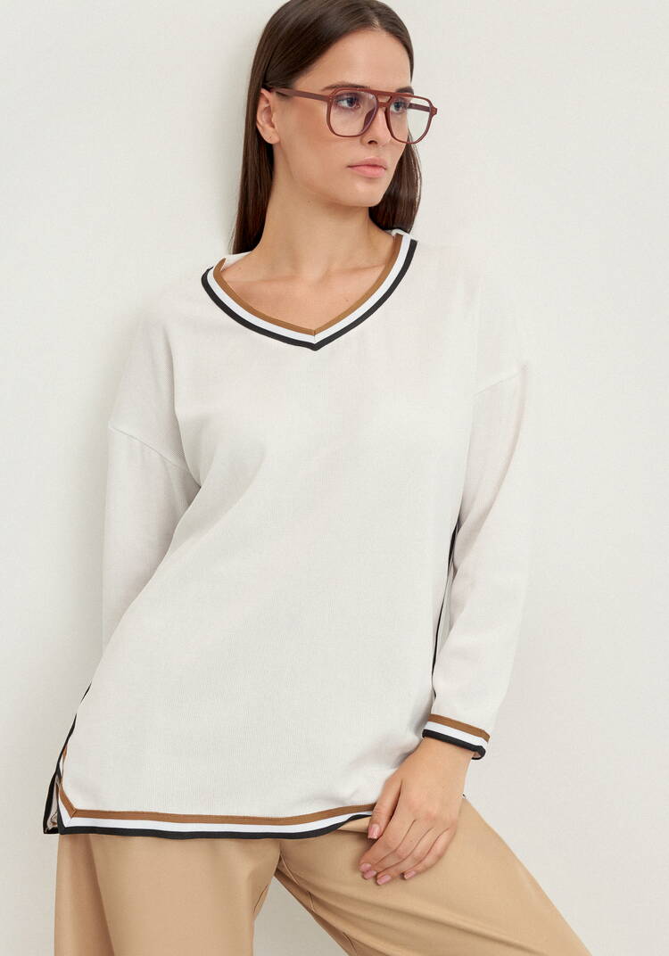 Джемпер с V-образным вырезом горловины шир.  750, рис. 23