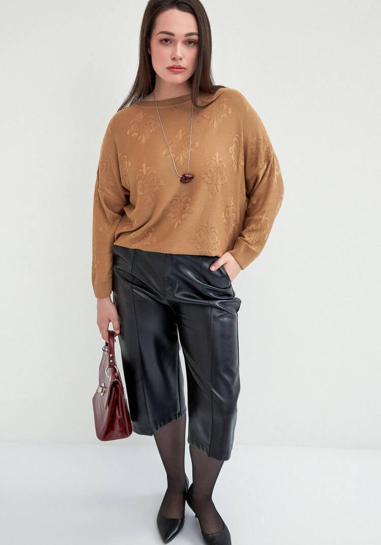 Джемпер структурной вязки свободного силуэта шир.  750, рис. 15