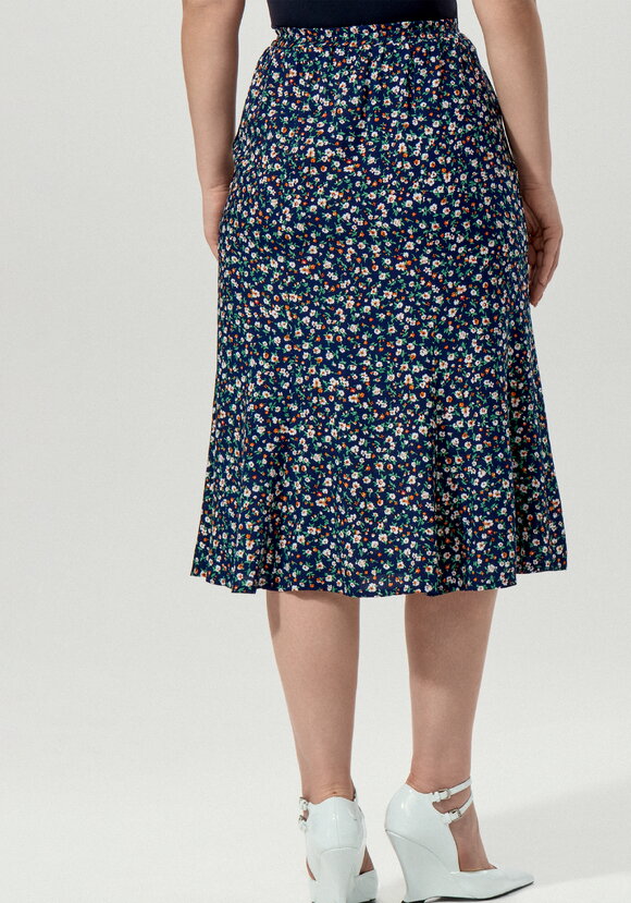 Юбка миди с цветочным принтом шир.  580, рис. 10