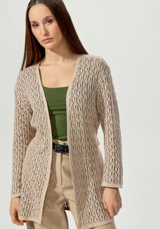 Кардиган ажурной вязки