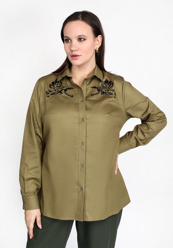 Рубашка Цветочный элемент шир.  580, рис. 2