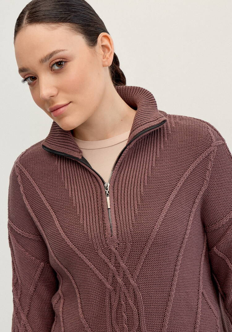 Свитер с фактурным рисунком на молнии шир.  750, рис. 17