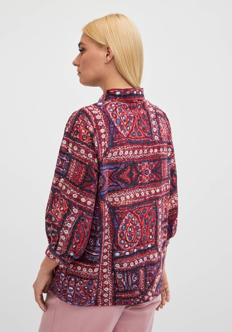 Блуза на кулиске с принтом Жанна шир.  750, рис. 3