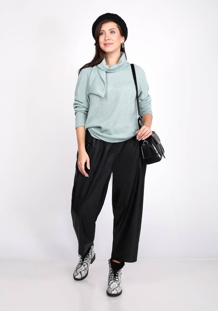 Брюки из экокожи на резинке шир.  750, рис. 15