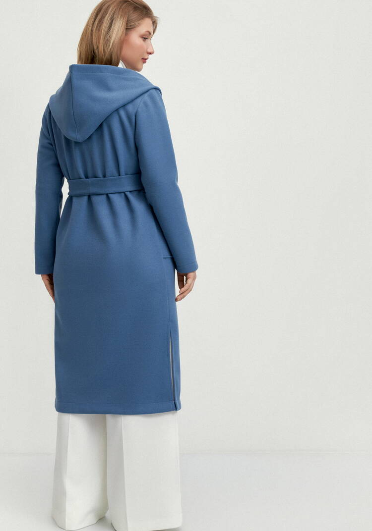 Пальто удлиненное на запах с разрезами шир.  750, рис. 13