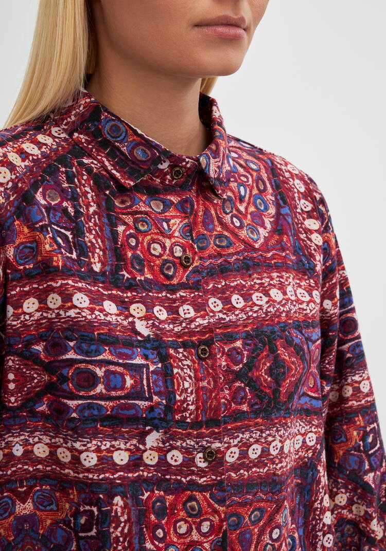 Блуза на кулиске с принтом Жанна шир.  750, рис. 5