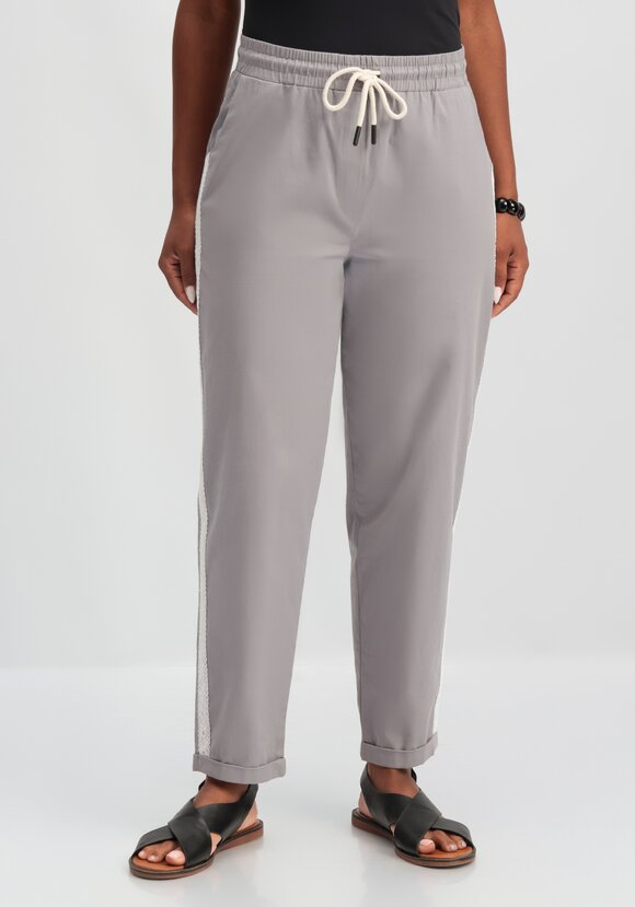 Брюки-бананы с кружевной вставкой шир.  580, рис. 12