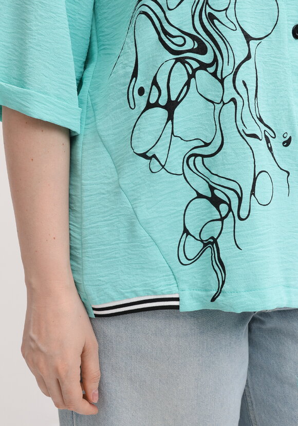 Рубашка с рукавом 3/4 и принтом шир.  580, рис. 17