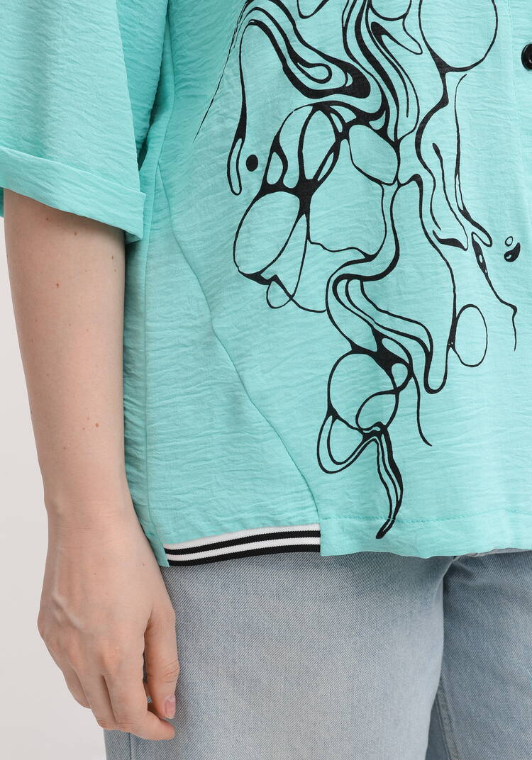 Рубашка с рукавом 3/4 и принтом шир.  750, рис. 17