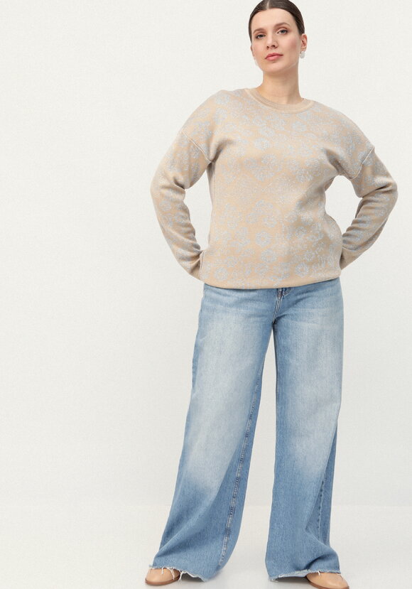 Джемпер с цветочным орнаментом из метанити шир.  580, рис. 9