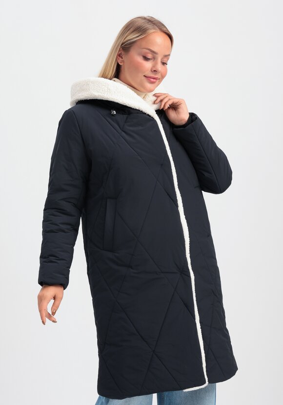 Пальто с меховой опушкой и капюшоном шир.  580, рис. 8