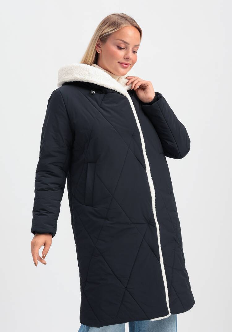 Пальто с меховой опушкой и капюшоном шир.  750, рис. 8