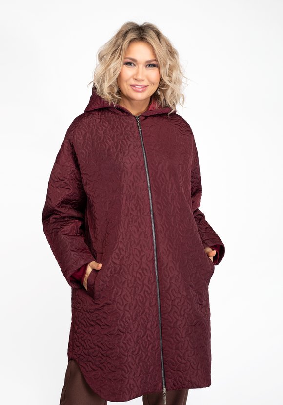 Пальто стеганое с застежкой-молнией шир.  580, рис. 2