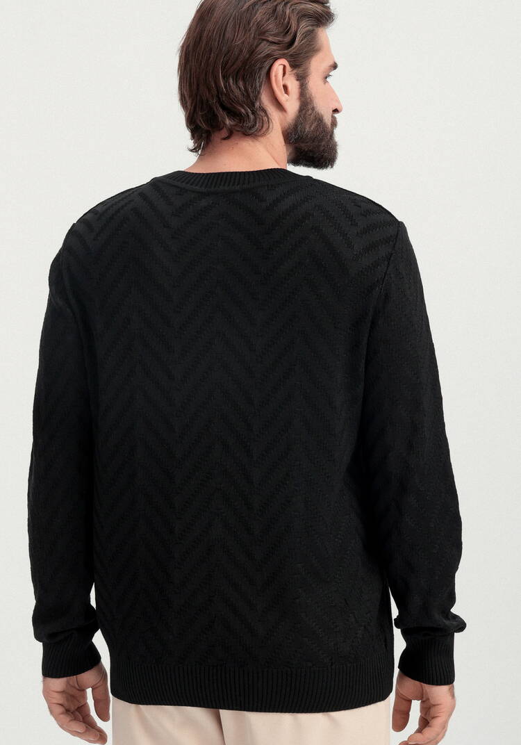 Джемпер с фактурным рисунком елочка шир.  750, рис. 11