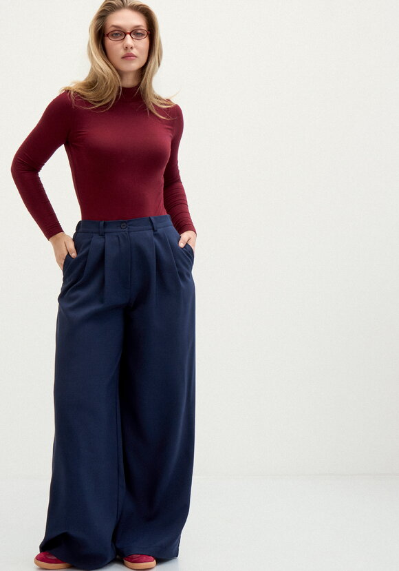 Брюки-палаццо со складками на талии шир.  580, рис. 8