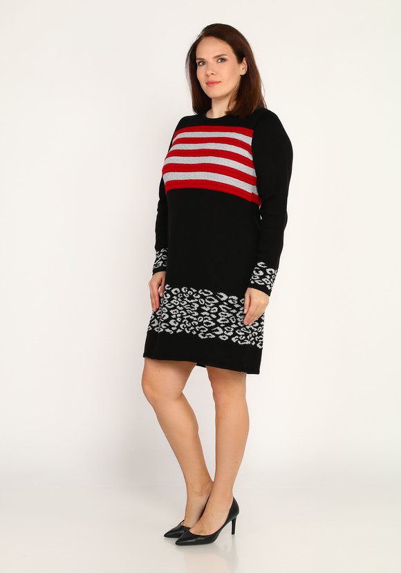 Платье с анималистичным принтом шир.  580, рис. 2