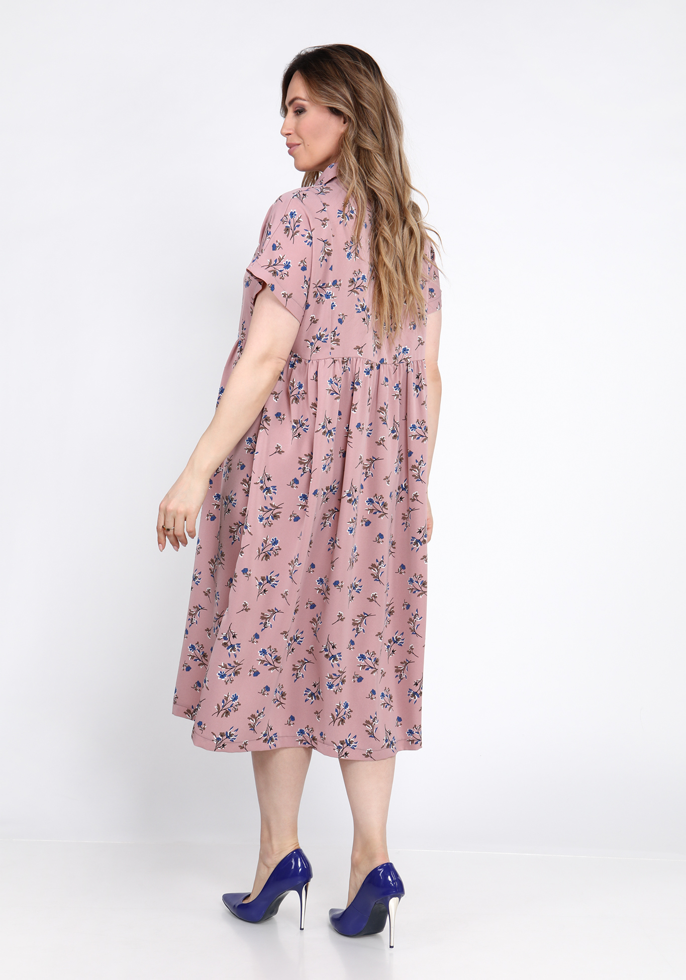 Платье длины миди Bianka Modeno, размер 48, цвет горчичный - фото 7