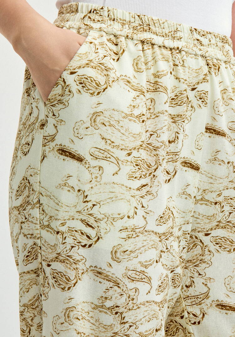 Брюки из льна пpямые шир.  750, рис. 5