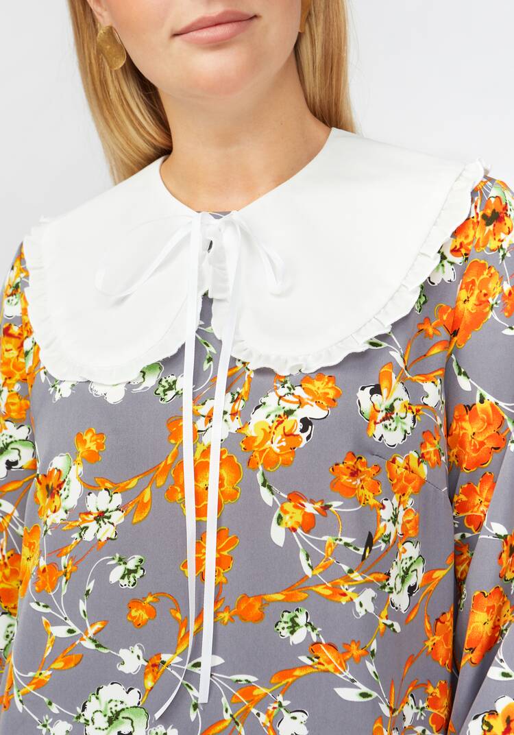 Платье принтованное со съемным воротником шир.  750, рис. 16