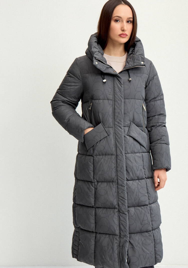 Удлиненный пуховик с капюшоном шир.  750, рис. 12