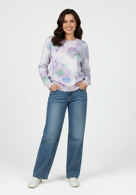 Блуза трикотажная с принтом в стразах шир.  580, рис. 2