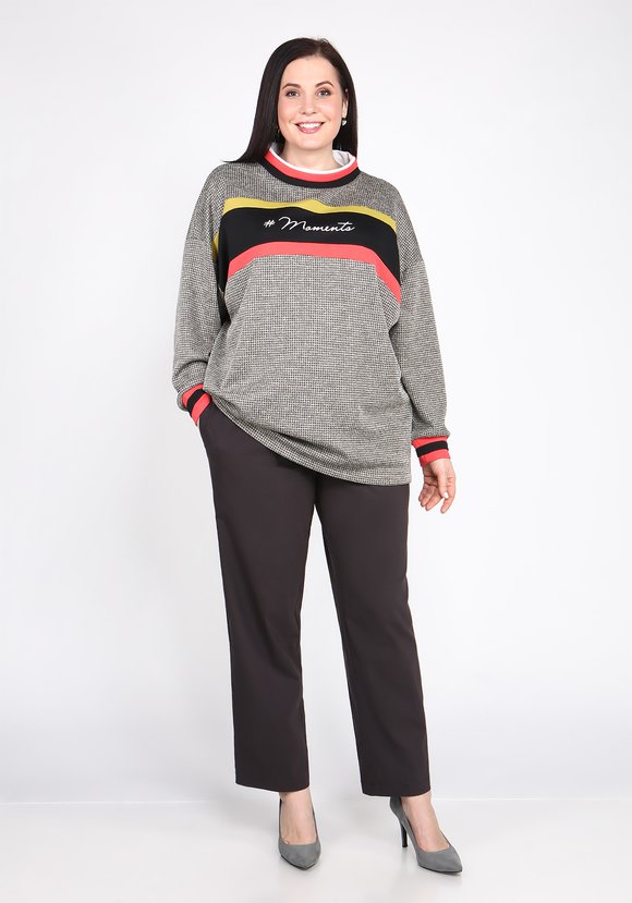 Джемпер с яркими вставками шир.  580, рис. 7