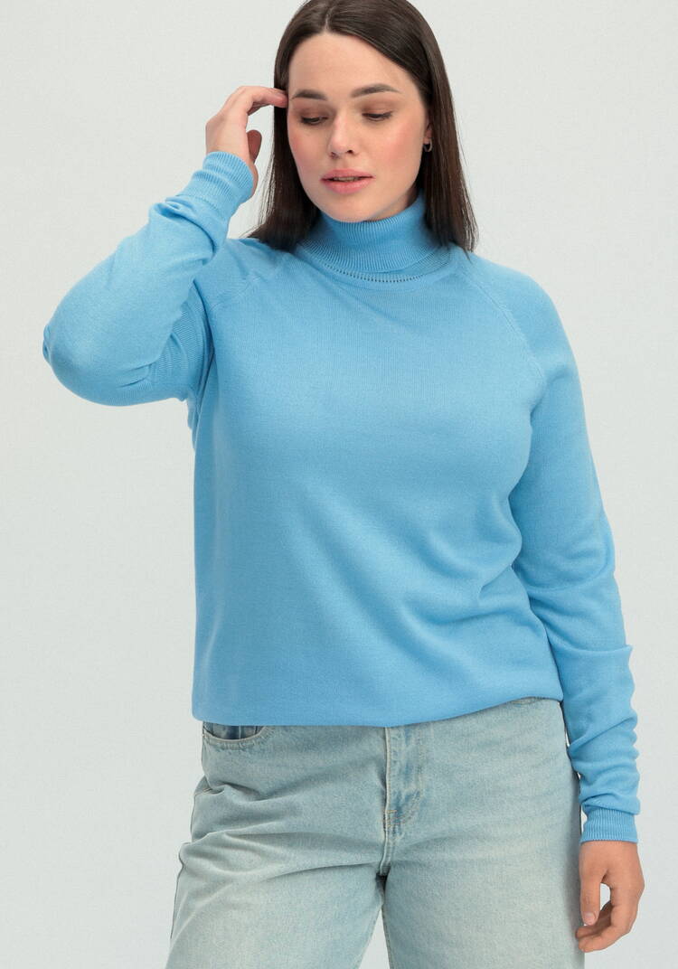 Джемпер прямого силуэта с высоким воротом шир.  750, рис. 31