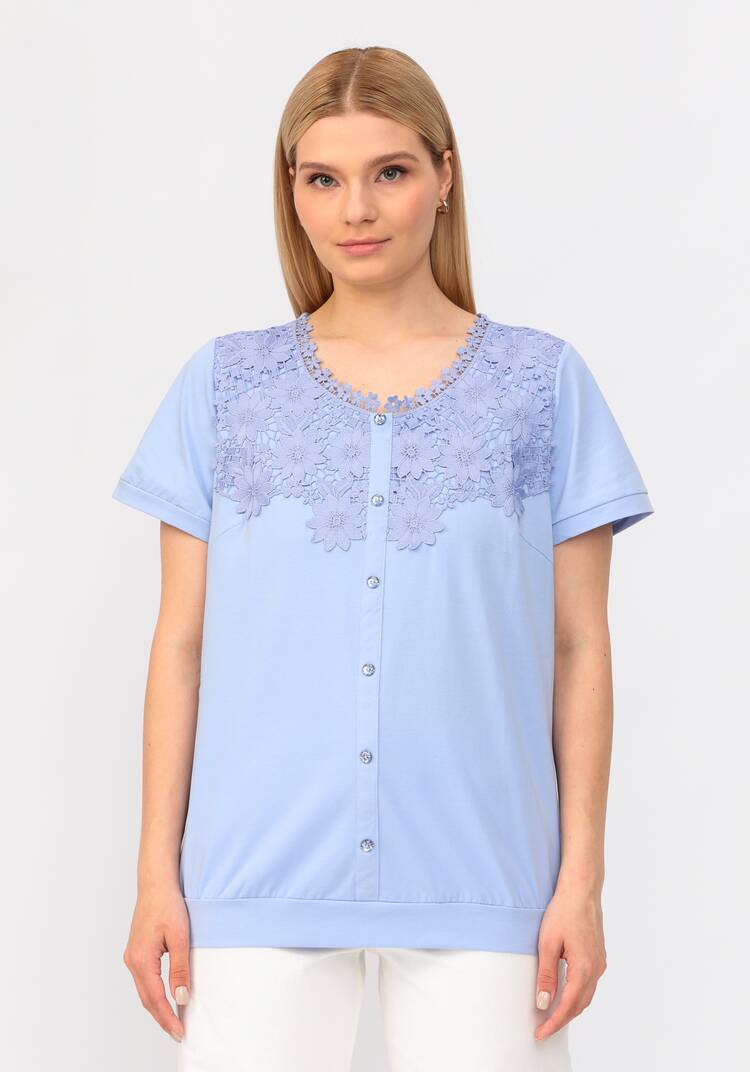 Блуза с кружевом Джульетта шир.  750, рис. 19