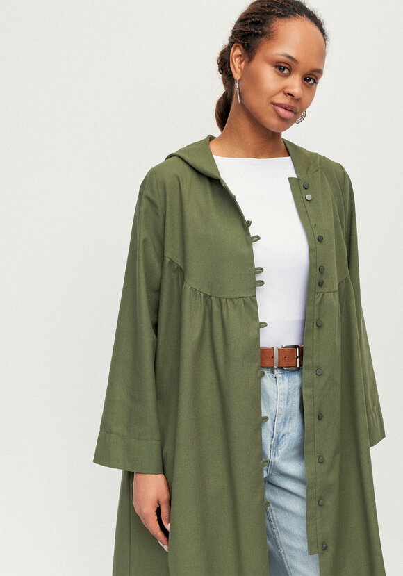 Платье-тренч с капюшоном изо льна шир.  580, рис. 2