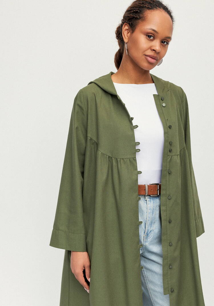 Платье-тренч с капюшоном изо льна шир.  750, рис. 2