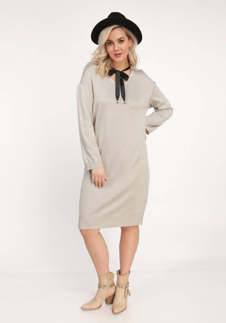 Платье прямого силуэта с атласным бантом шир.  750, рис. 3