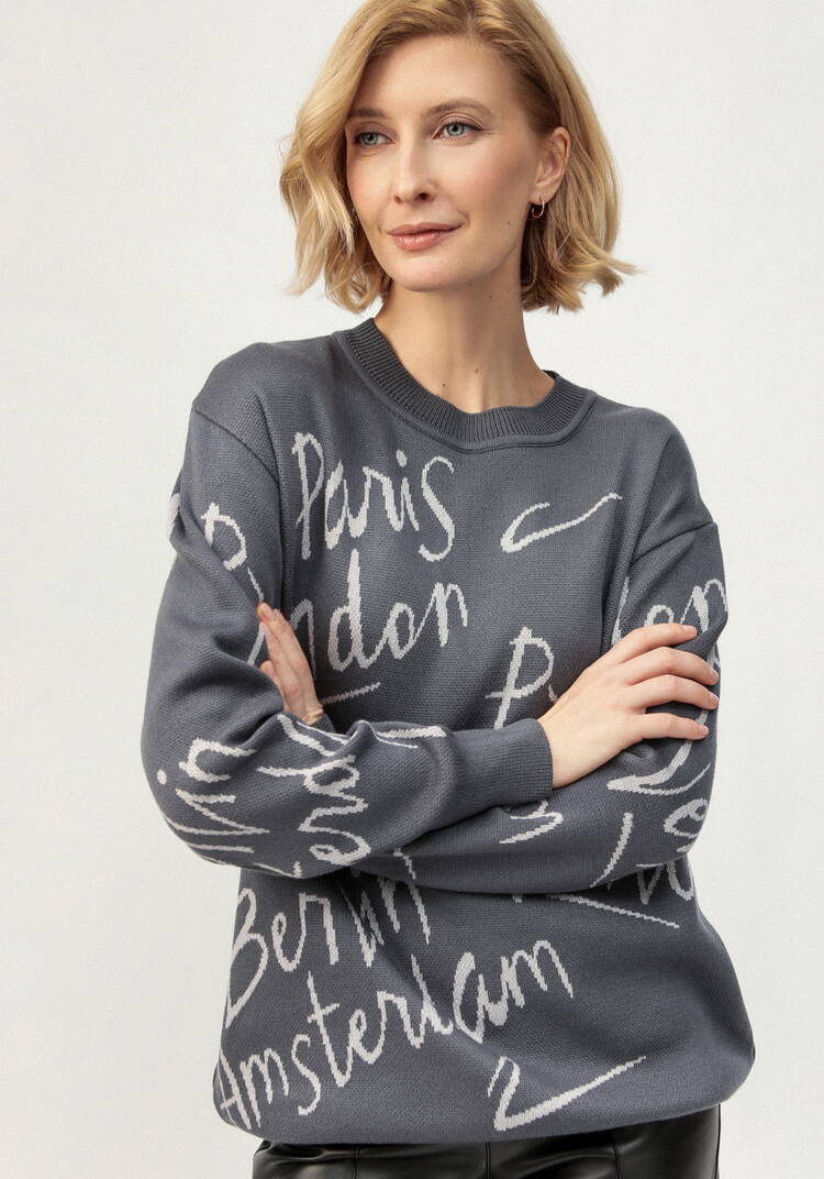 Туника с принтом леттеринг шир.  750, рис. 7