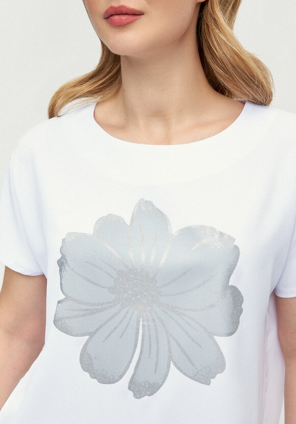 Блуза с принтом с напылением шир.  580, рис. 5