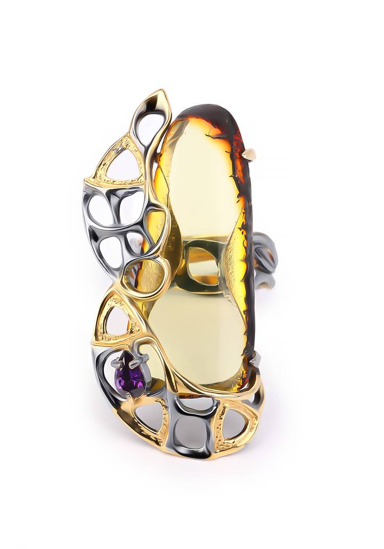 Кольцо серебряное Илана шир.  750, рис. 3