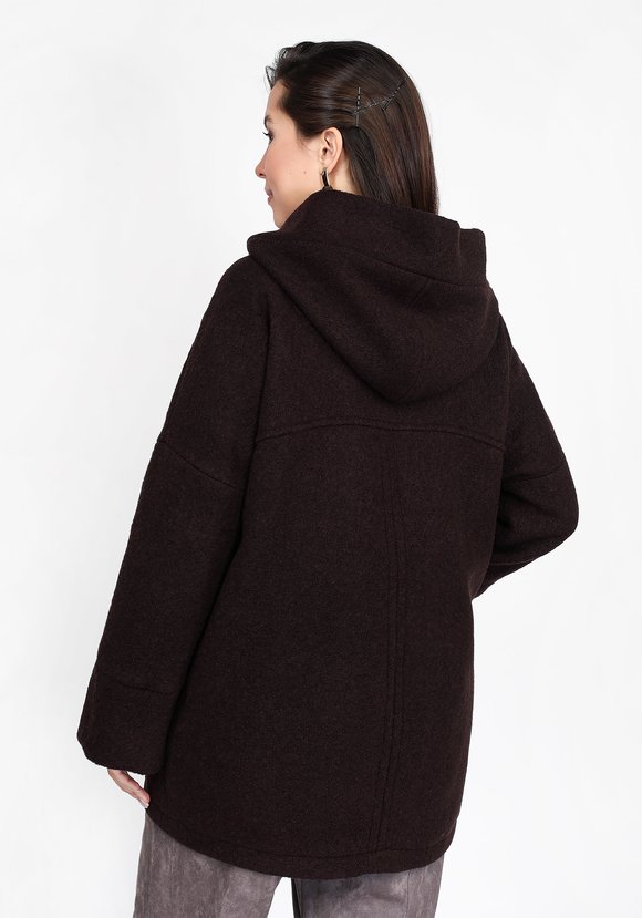 Пальто шерстяное с капюшоном шир.  580, рис. 2