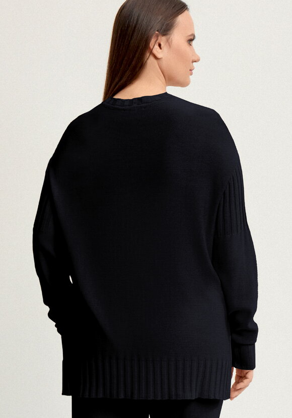 Джемпер женский со структурными полосами шир.  580, рис. 9