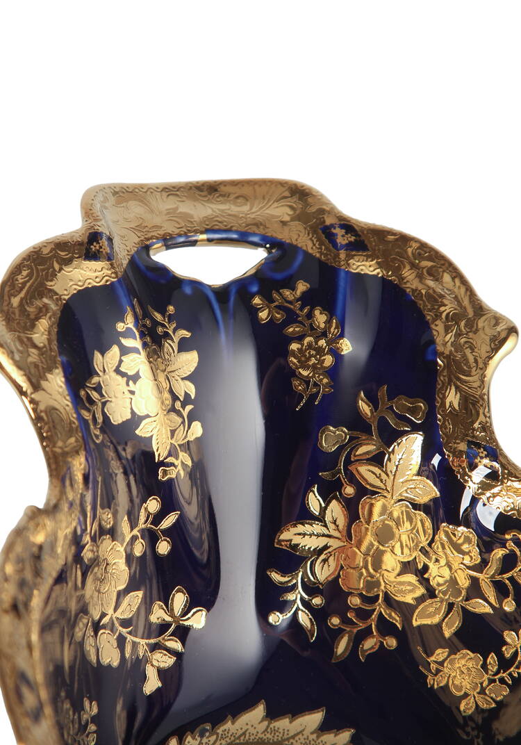 Фруктовница на ножках кобальтовая шир.  750, рис. 3