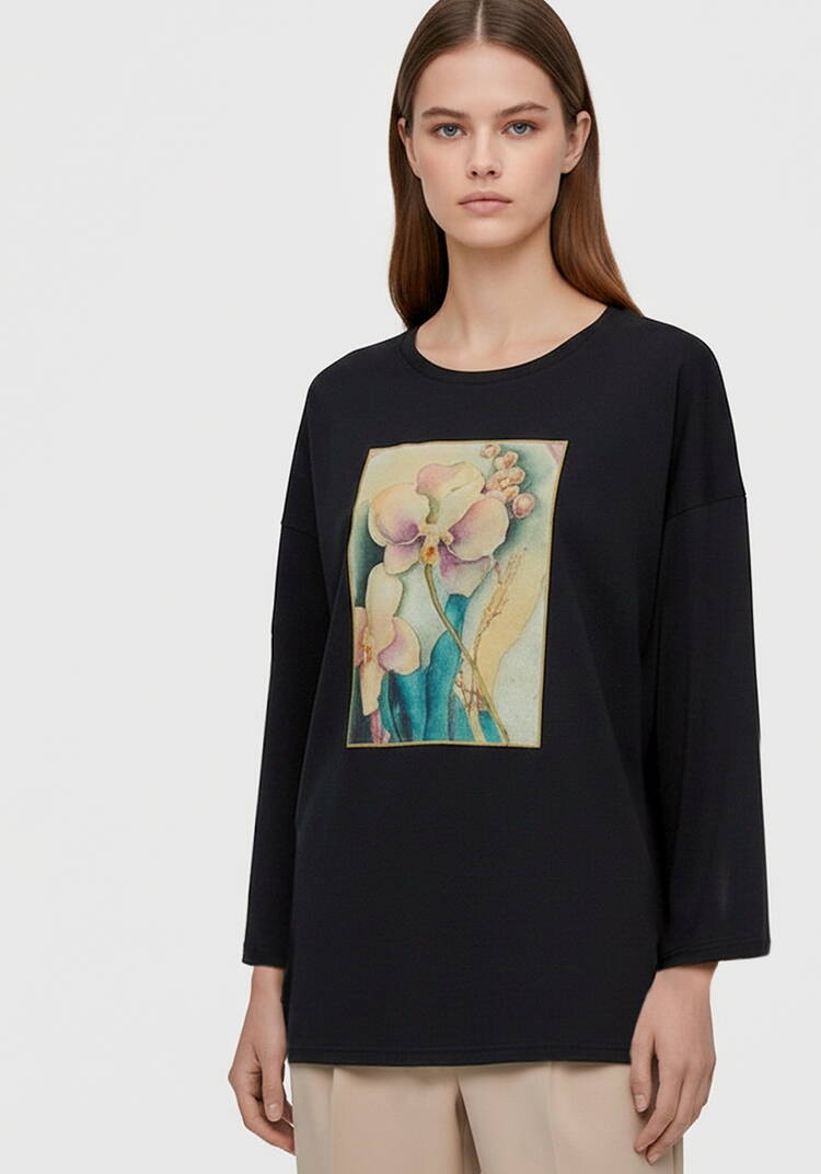 Лонгслив с принтом Флоренция шир.  750, рис. 5