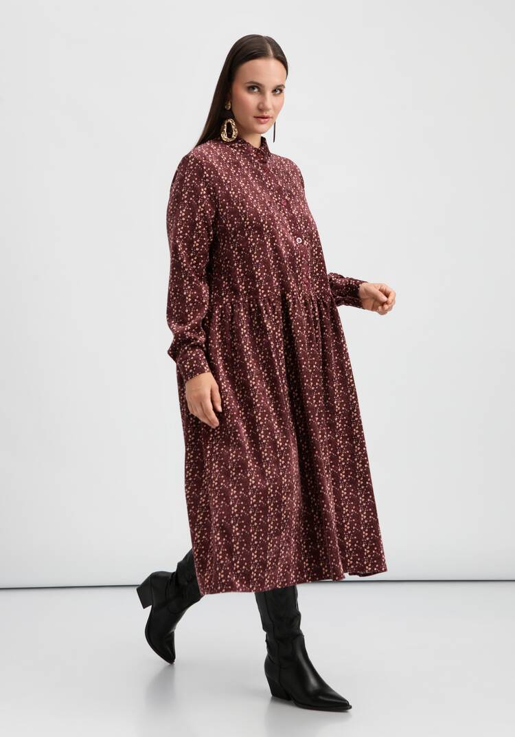 Платье оверсайз с принтом мильфлер шир.  750, рис. 9