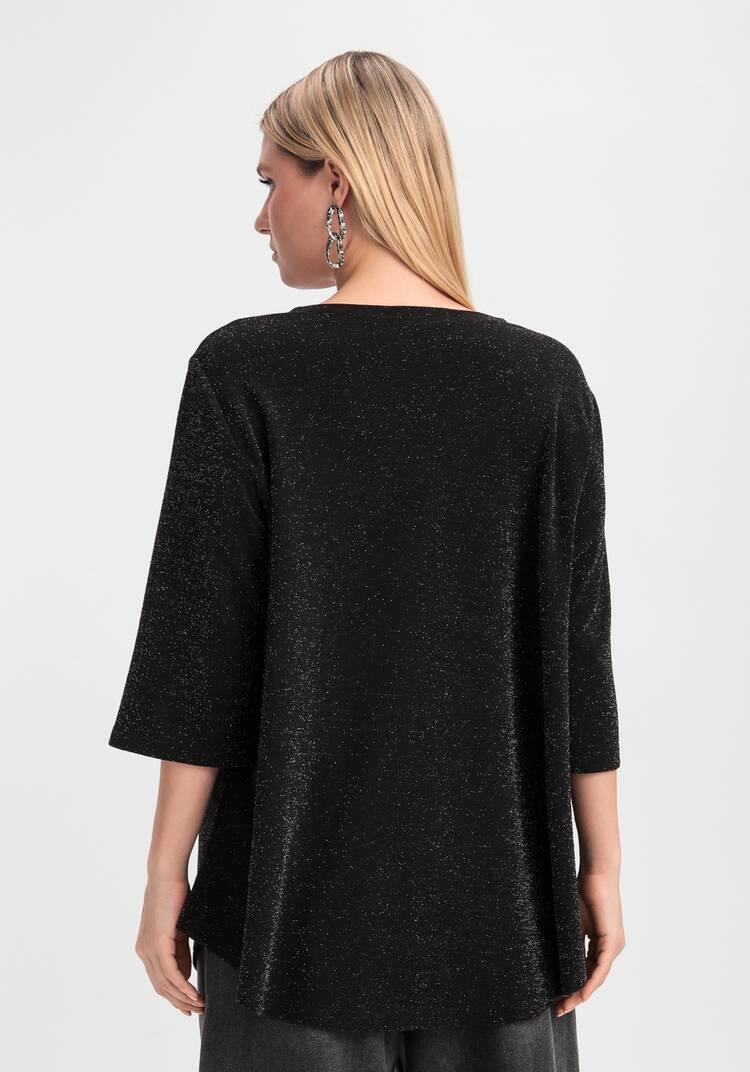 Туника с люрексом и декором из страз шир.  750, рис. 3