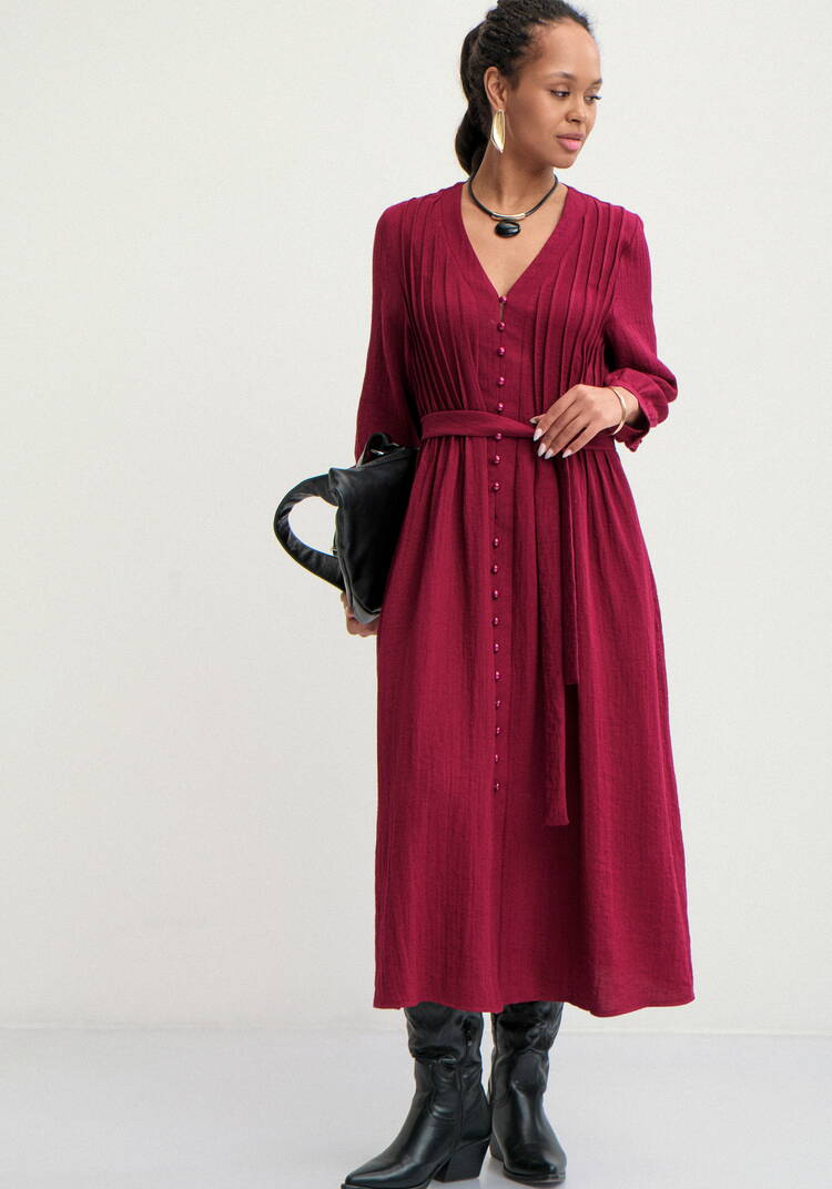 Платье с пуговицами по планке Эмили шир.  750, рис. 16