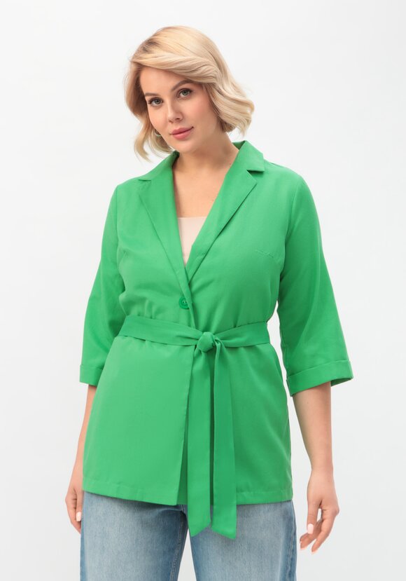 Пиджак с поясом из льна и хлопка шир.  580, рис. 32