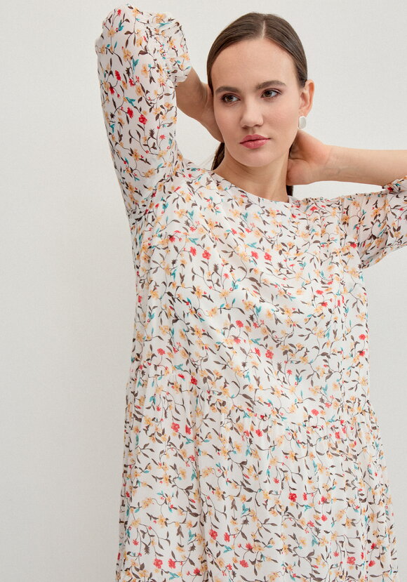 Платье миди из шифона с принтом шир.  580, рис. 23