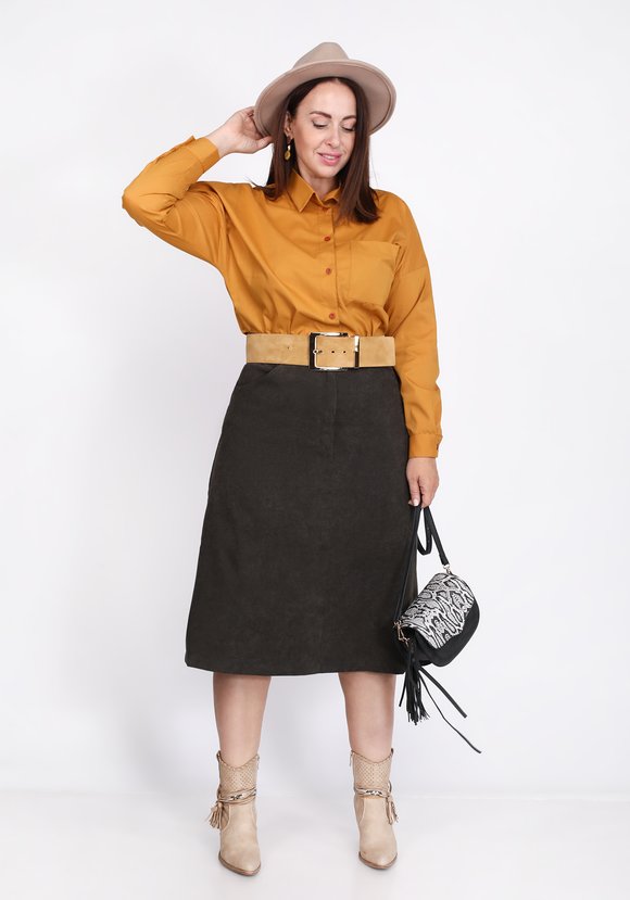 Рубашка базовая оверсайз шир.  580, рис. 3