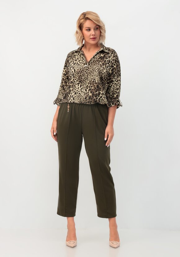 Брюки прямые на резинке по поясу шир.  580, рис. 19