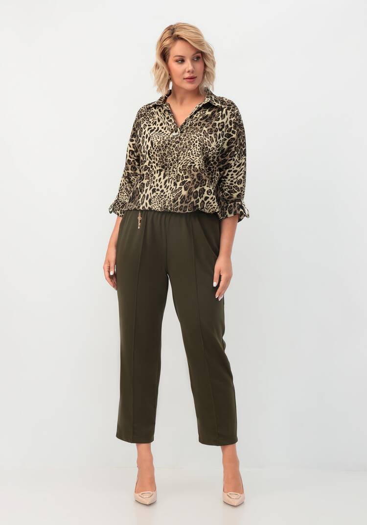 Брюки прямые на резинке по поясу шир.  750, рис. 19