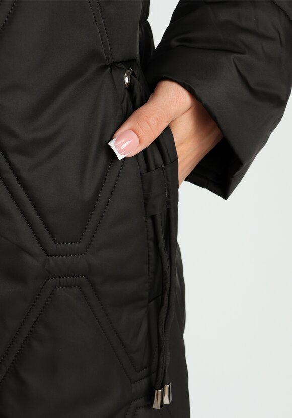 Удлиненное пальто с капюшоном шир.  580, рис. 6