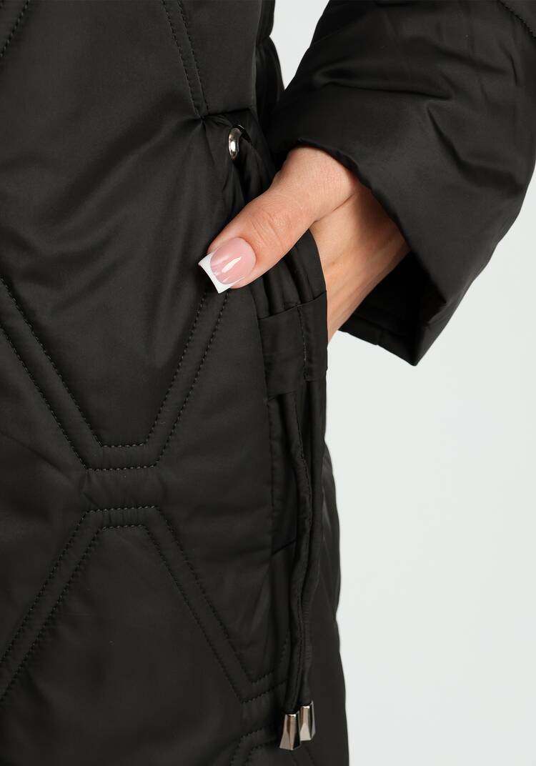 Удлиненное пальто с капюшоном шир.  750, рис. 6