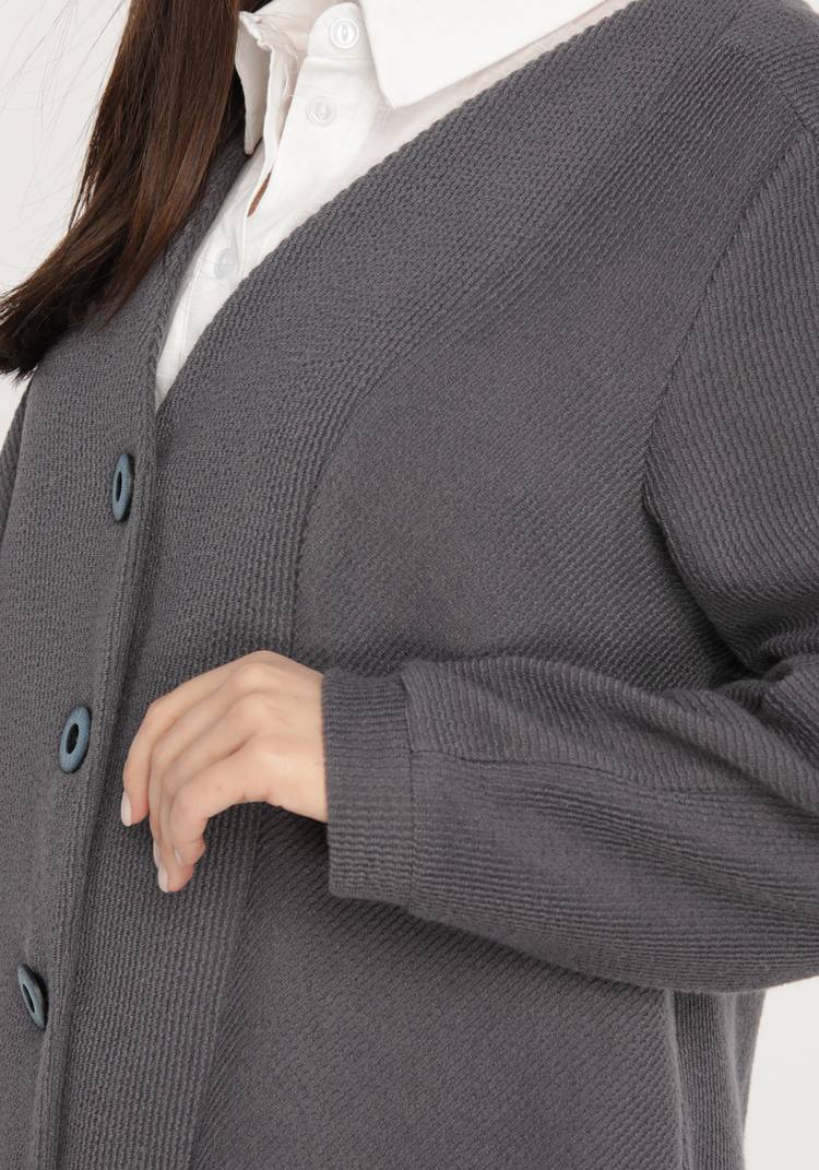 Кардиган на пуговицах с боковыми разрезами шир.  750, рис. 8